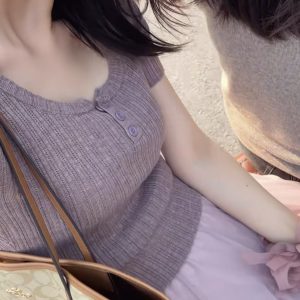 Korean Style Knit Top and Tulle Skirt Three-Piece Set for Women