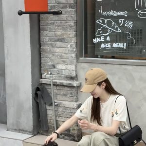 Korean Embroidered Ice Silk T-Shirt and Wide-Leg Pants Two-Piece Set