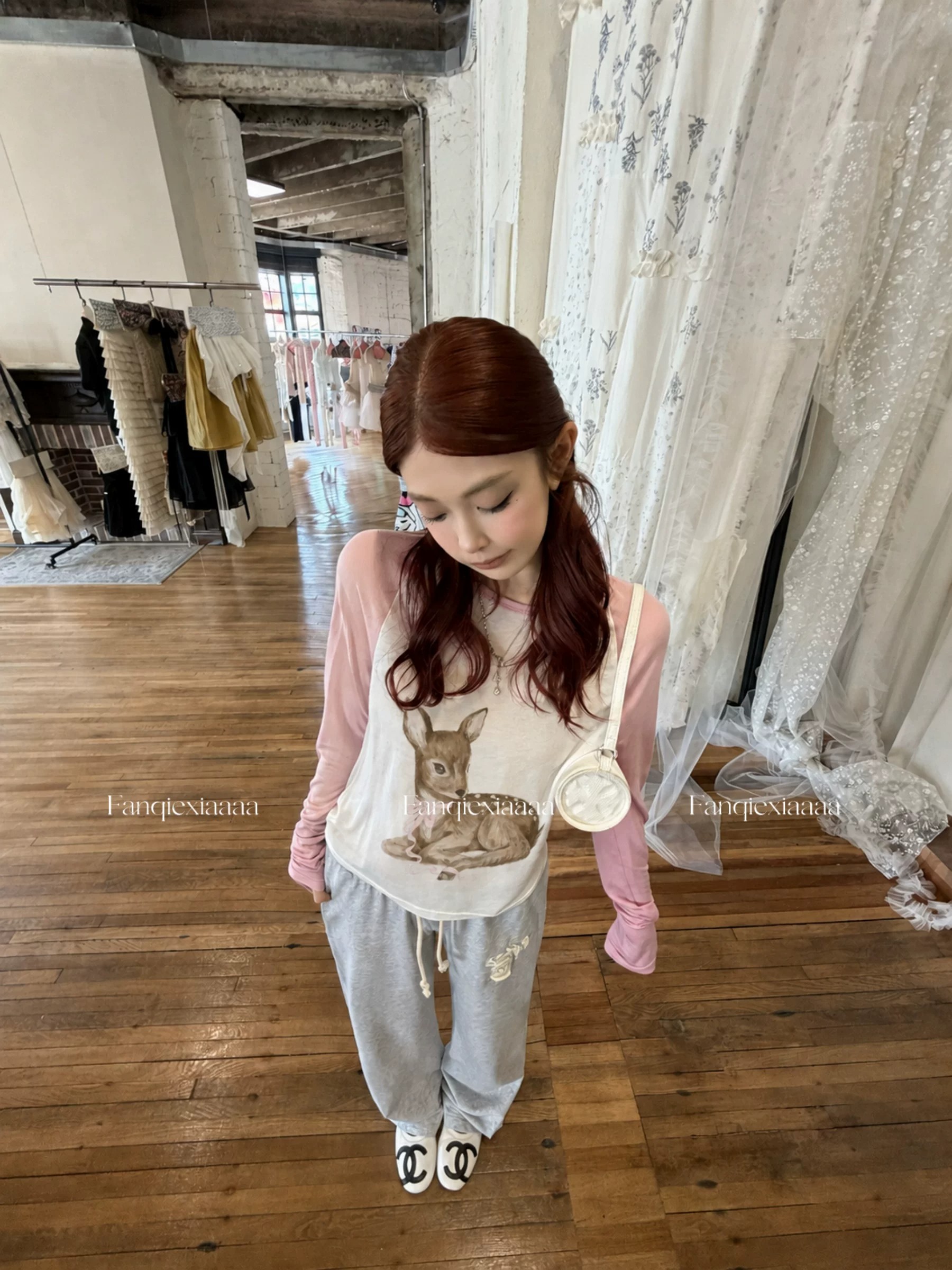 Women's Summer Korean Style Color Block Round Neck Slim Fit T-Shirt - Image 2