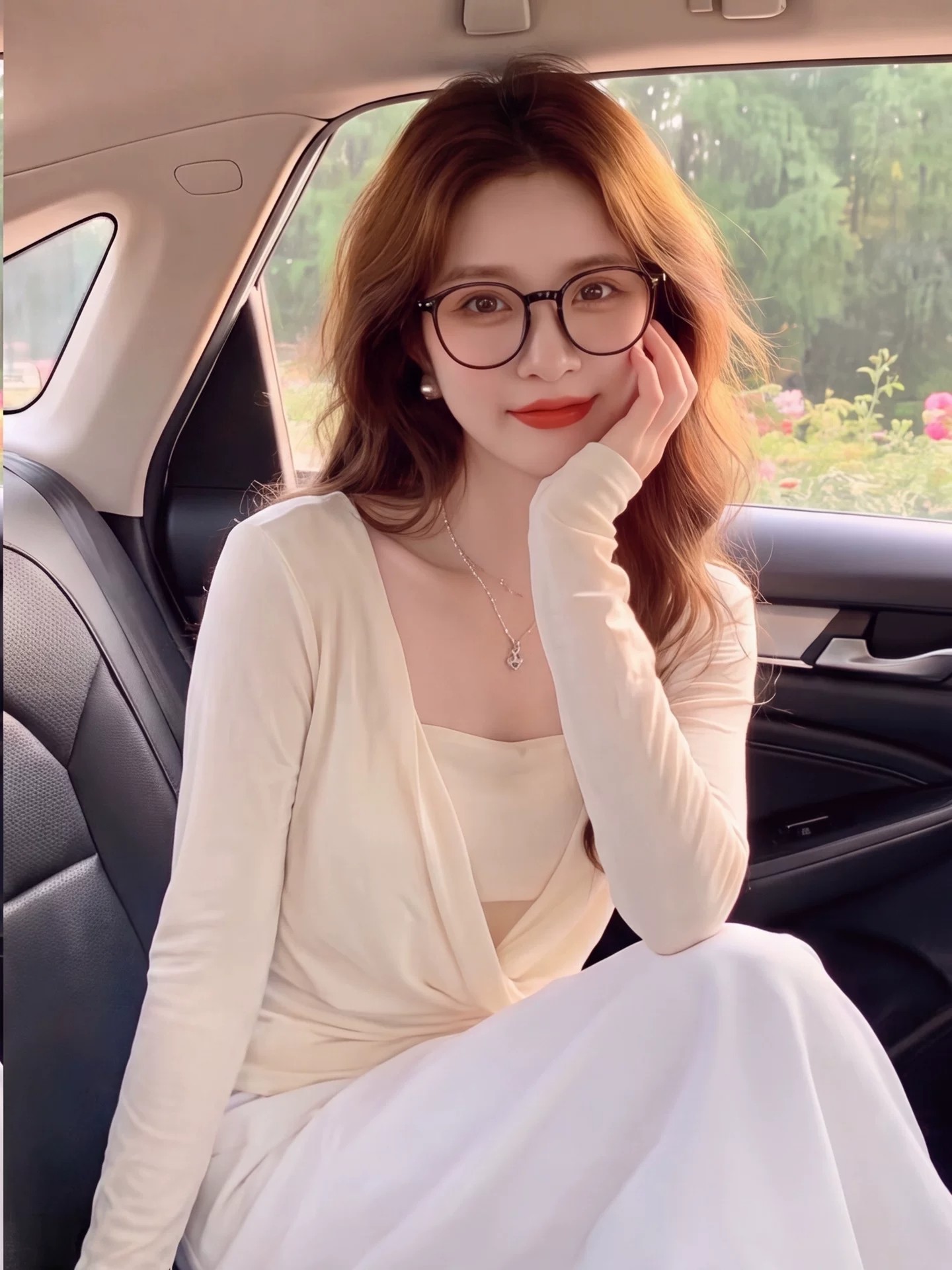 Women's Two-Piece Knit Top Set Long Sleeve Slim Fit Summer
