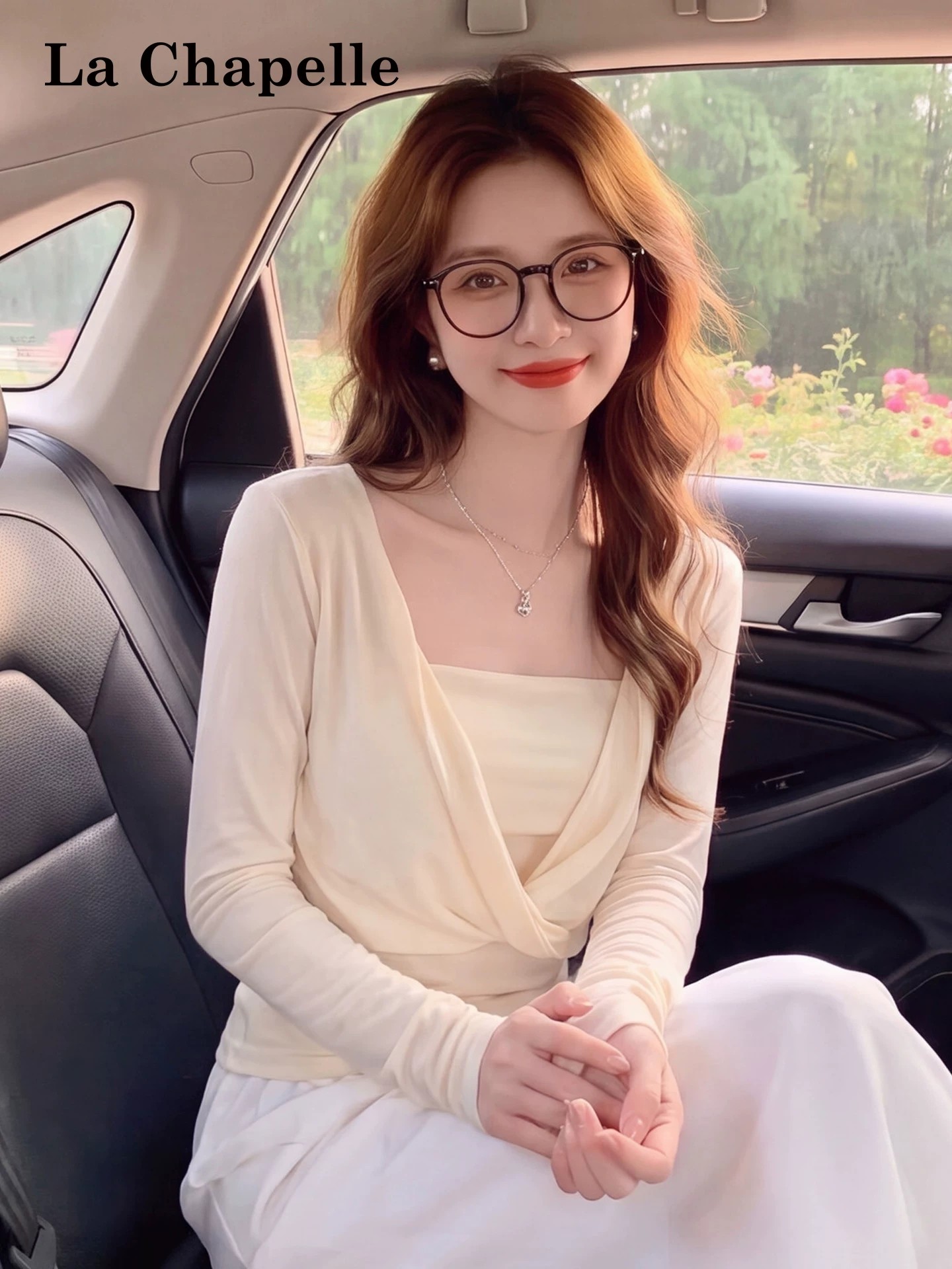 Women's Two-Piece Knit Top Set Long Sleeve Slim Fit Summer - Image 3